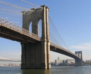 Начато сооружение Бруклинского моста в Нью-Йорке