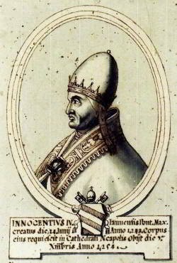Папа Иннокентий IV объявил об отлучении императора Фридриха от церкви
