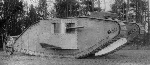 В битве на Сомме англичане испытали в бою первый в мире танк Mark I