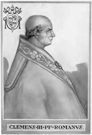 В Пизе папа римский Климент III был коронован кардиналом Джачинто Бобоне Орсини
